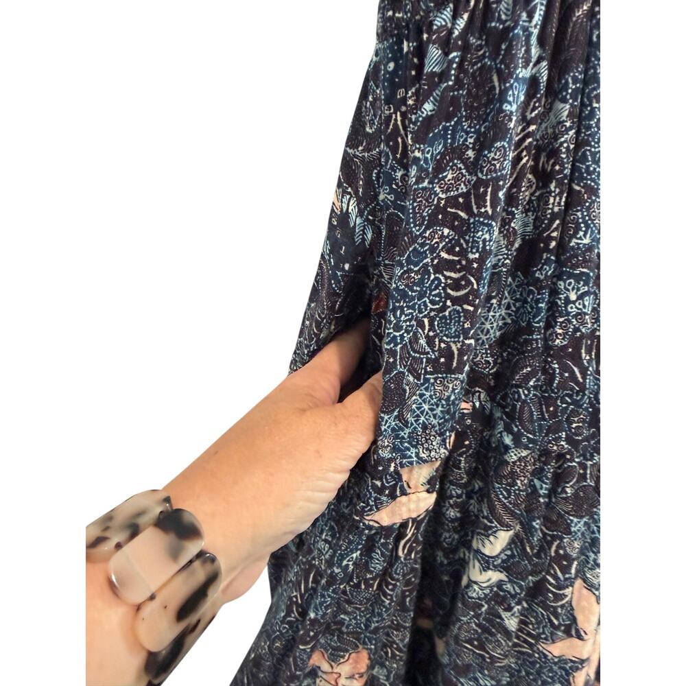 Ulla Johnson Annisa Floral Ruffle Midi Dress Size 6 Smocked Summer Boho - Picture 7 of 12